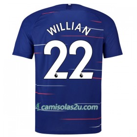 Camisolas de Futebol Chelsea Willian 22 Equipamento Principal 2018/19 Manga Curta
